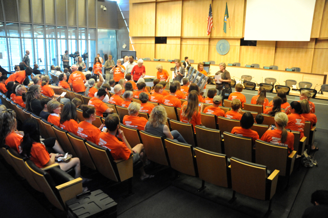 Elephant advocates at City Council